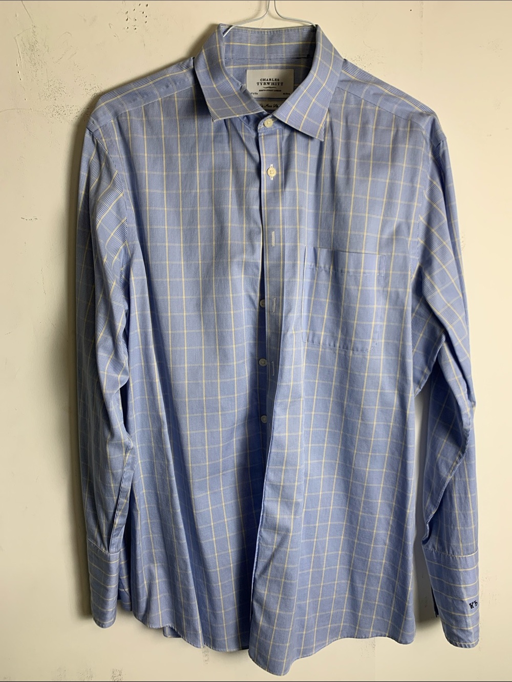 Charles Tyrwhitt Light Blue Windowpane Dress Shirt